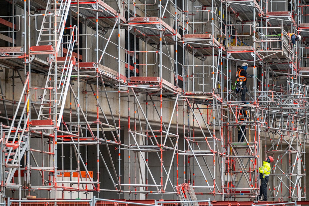 Scaffolding setup on a Texas specialty trade contractor jobsite following an OSHA citation