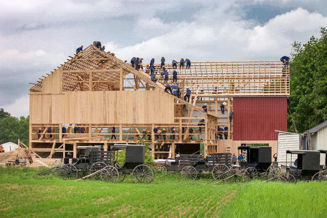 Framing contractor working at height on an Idaho residential job site without fall protection
