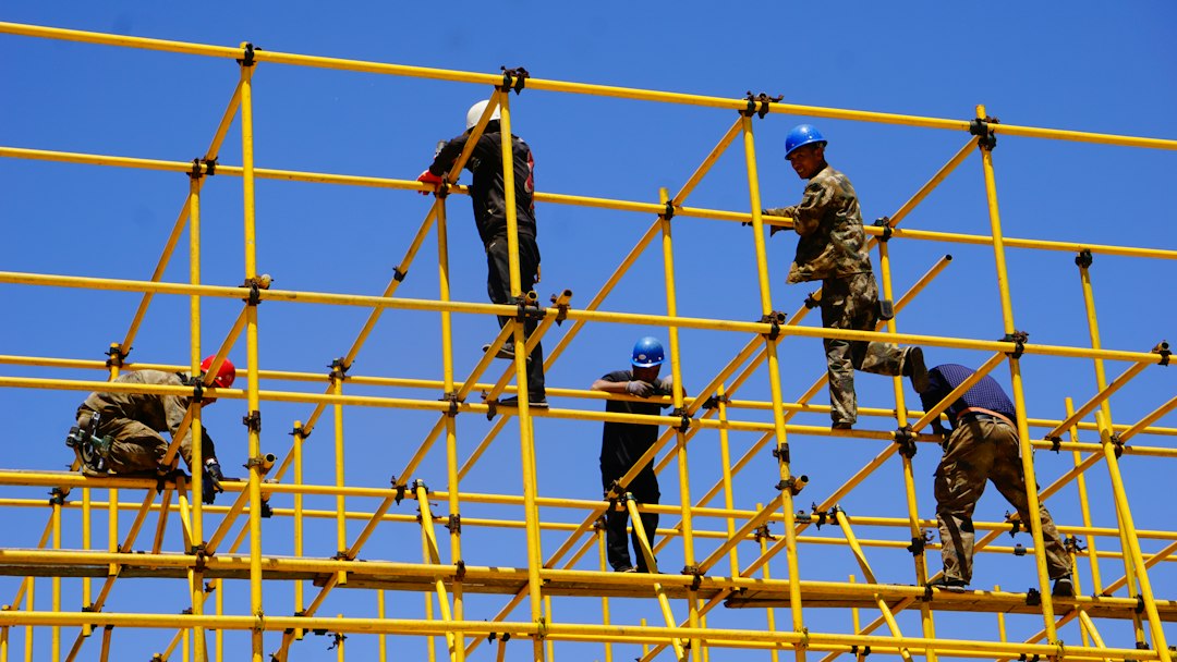 Scaffolding on a commercial building construction site in New Mexico, related to OSHA 1926.451 citations